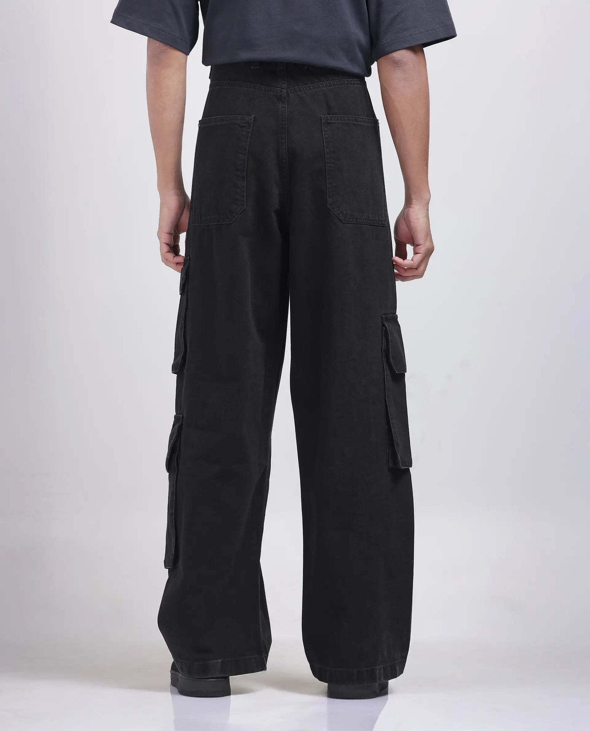Image of RARE RABBIT Loose Fit Men Black Jeans