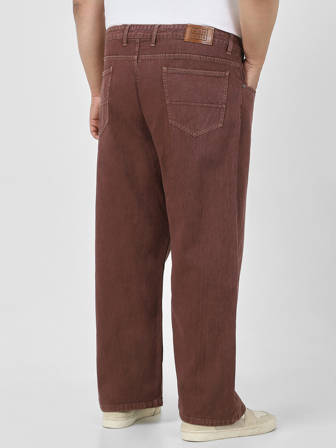 Image of Urbano Plus . Loose Fit Men Brown Jeans