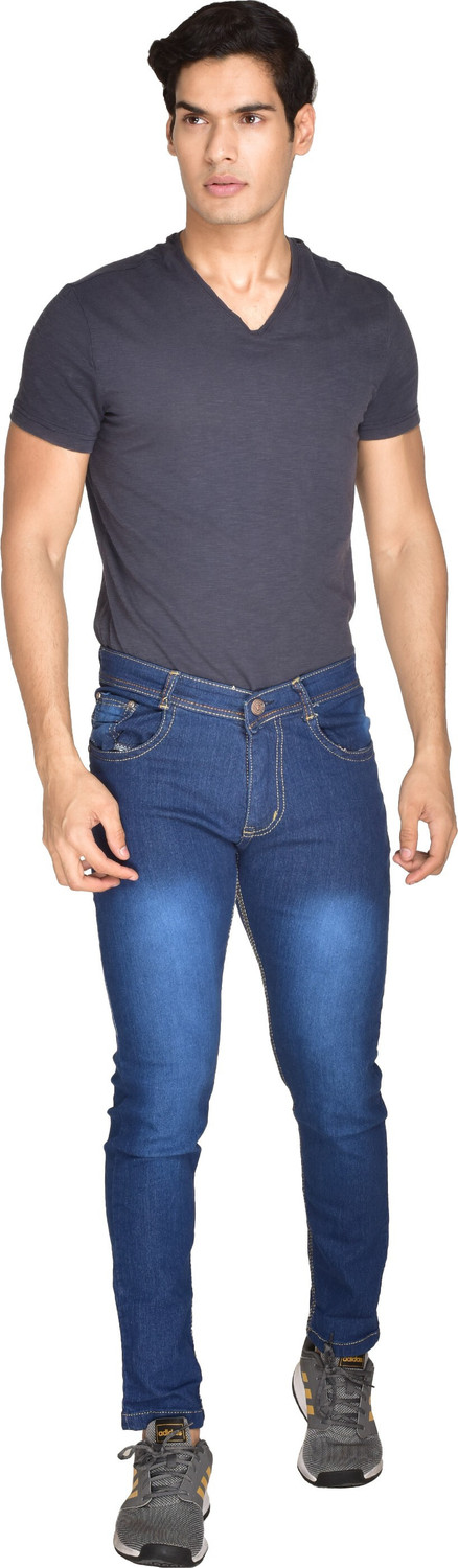 Image of Lzard Slim Men Dark Blue Jeans