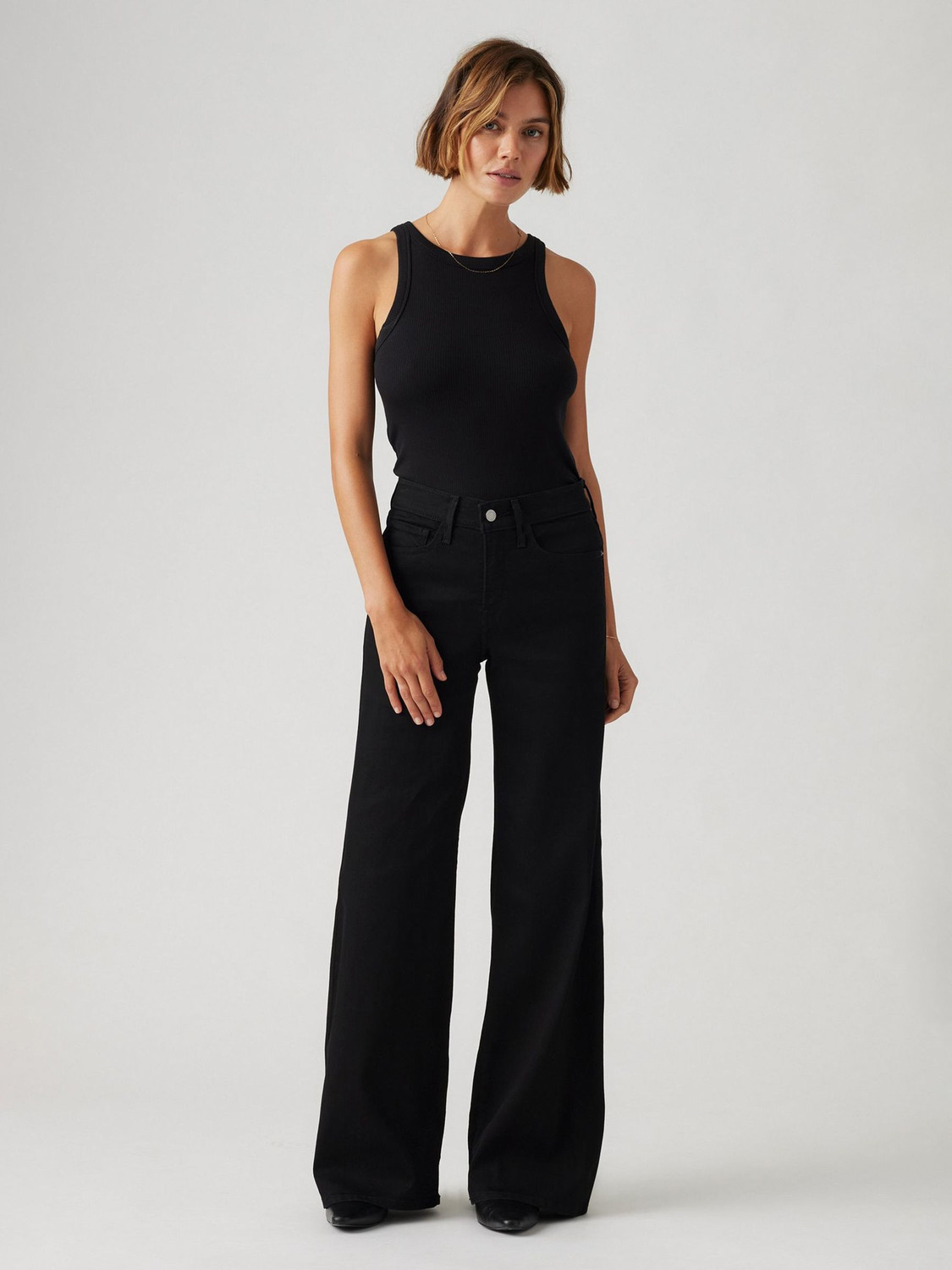 Image of KOTTY Flared Women Black Jeans