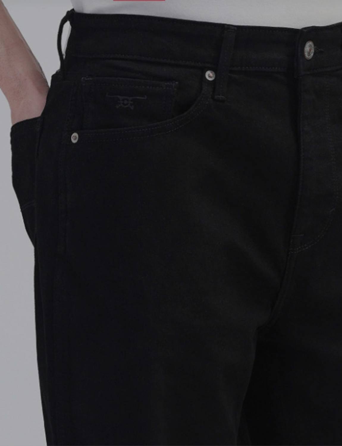 BLACK REY Straight Fit Black Jeans - Image 5