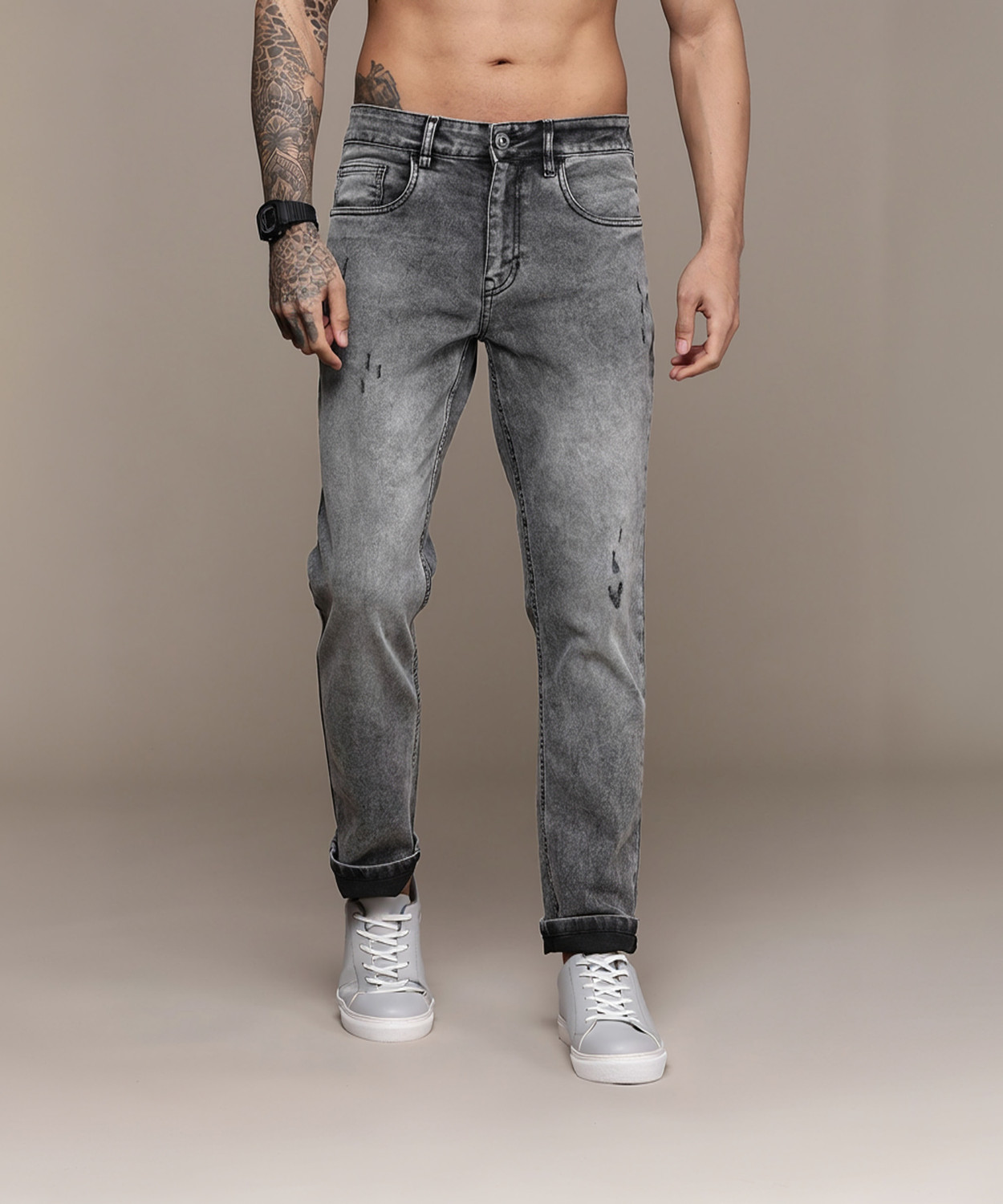 Image of Roadster Slim Men Grey Jeans