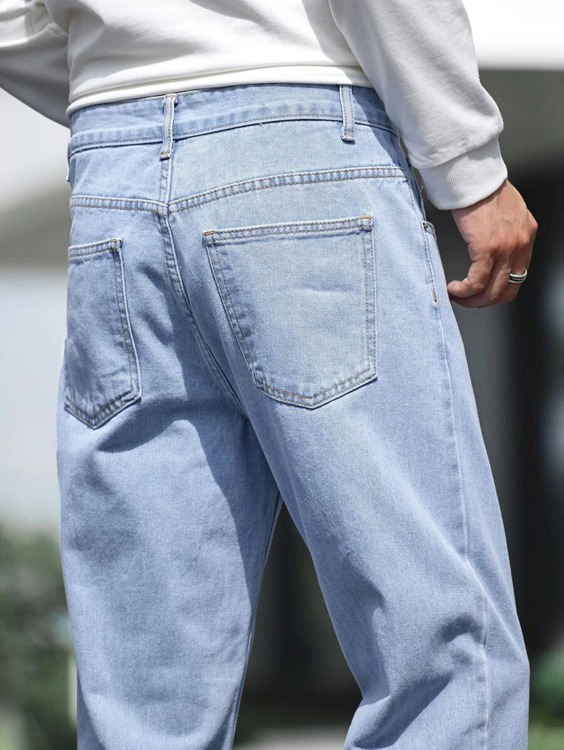 Image of DENIM LOOK Relaxed Fit Men Light Blue Jeans