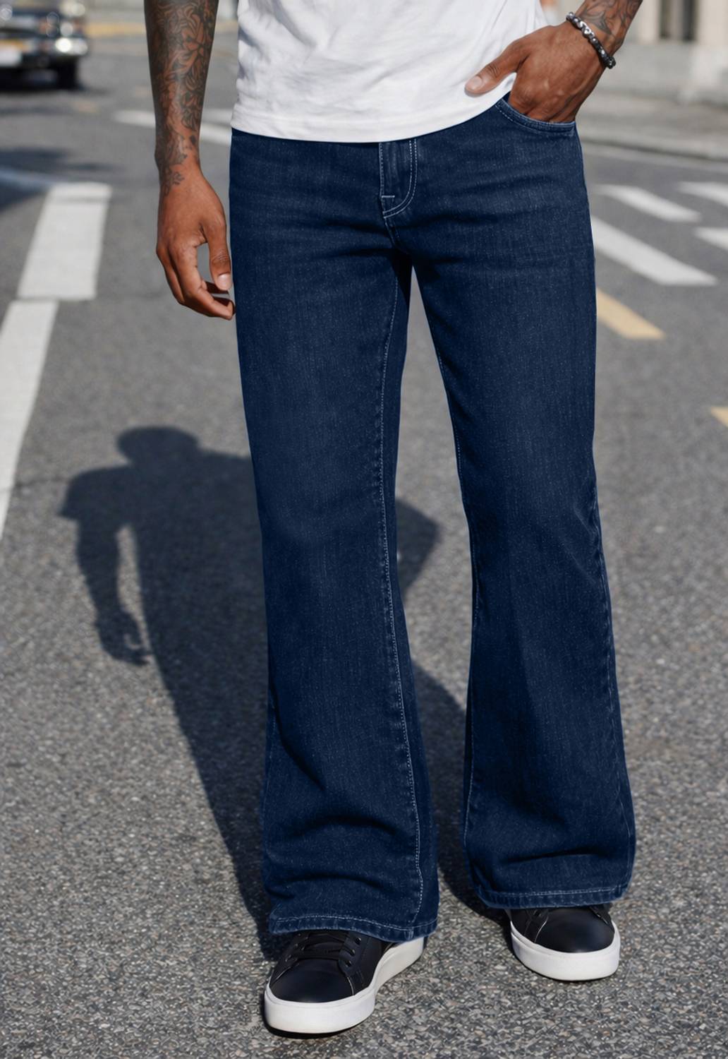 METRONAUT Boot-Leg Men Dark Blue Jeans - Image 3