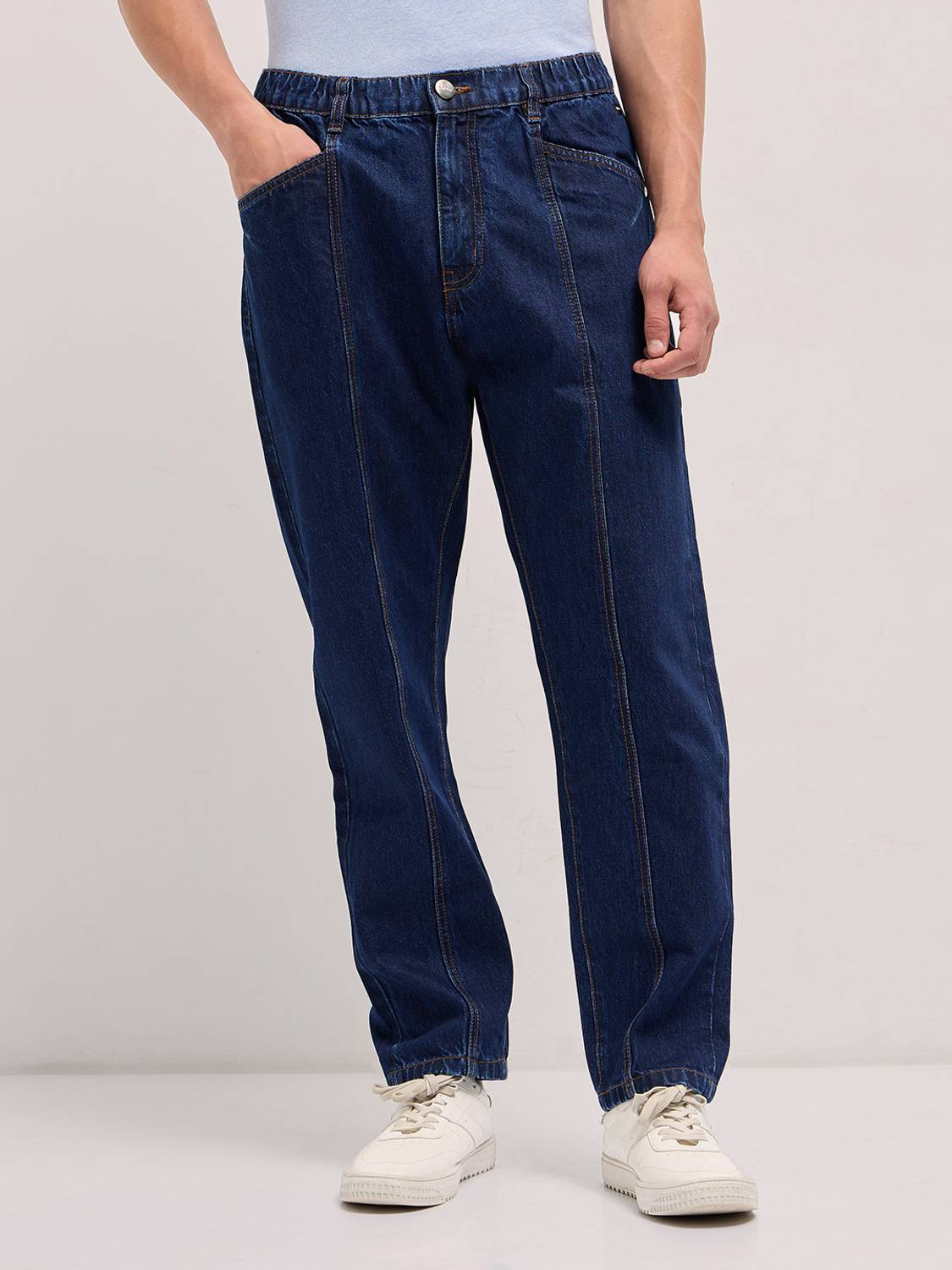 THE BEAR HOUSE Relaxed Fit Men Dark Blue Jeans