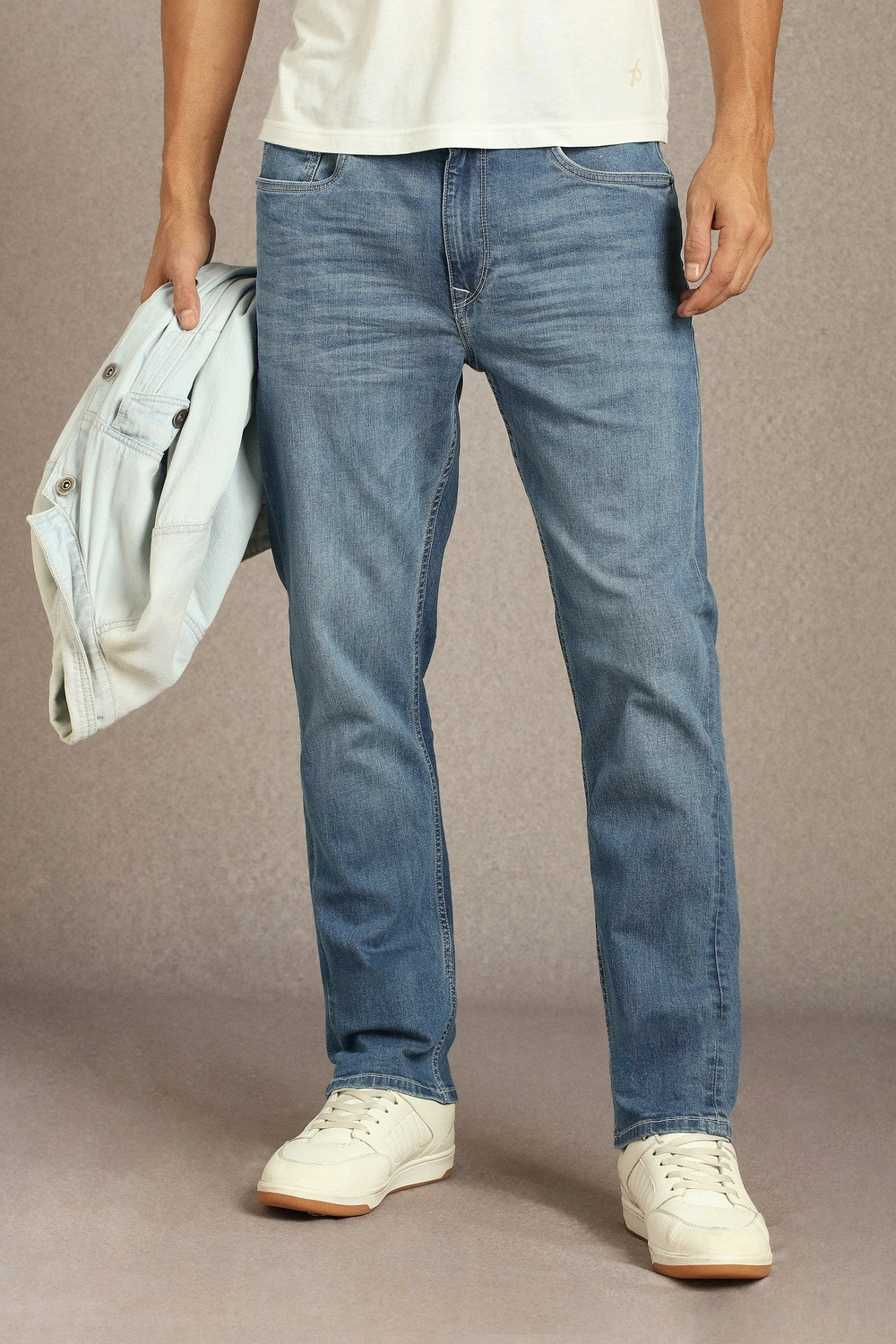 Image of LOUIS PHILIPPE Slim Men Light Blue Jeans