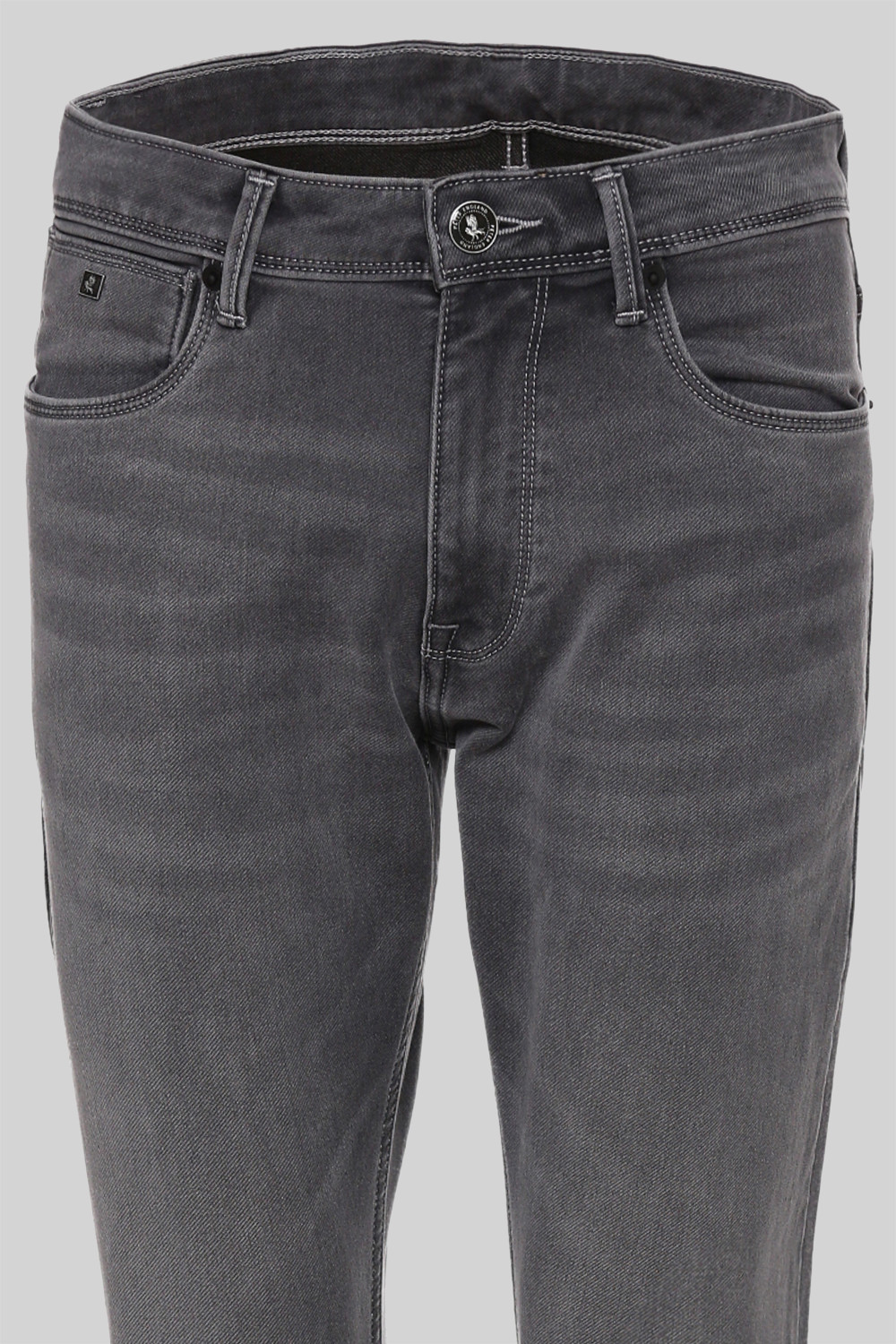 Image of PETER ENGLAND Tapered Fit Men Grey Jeans