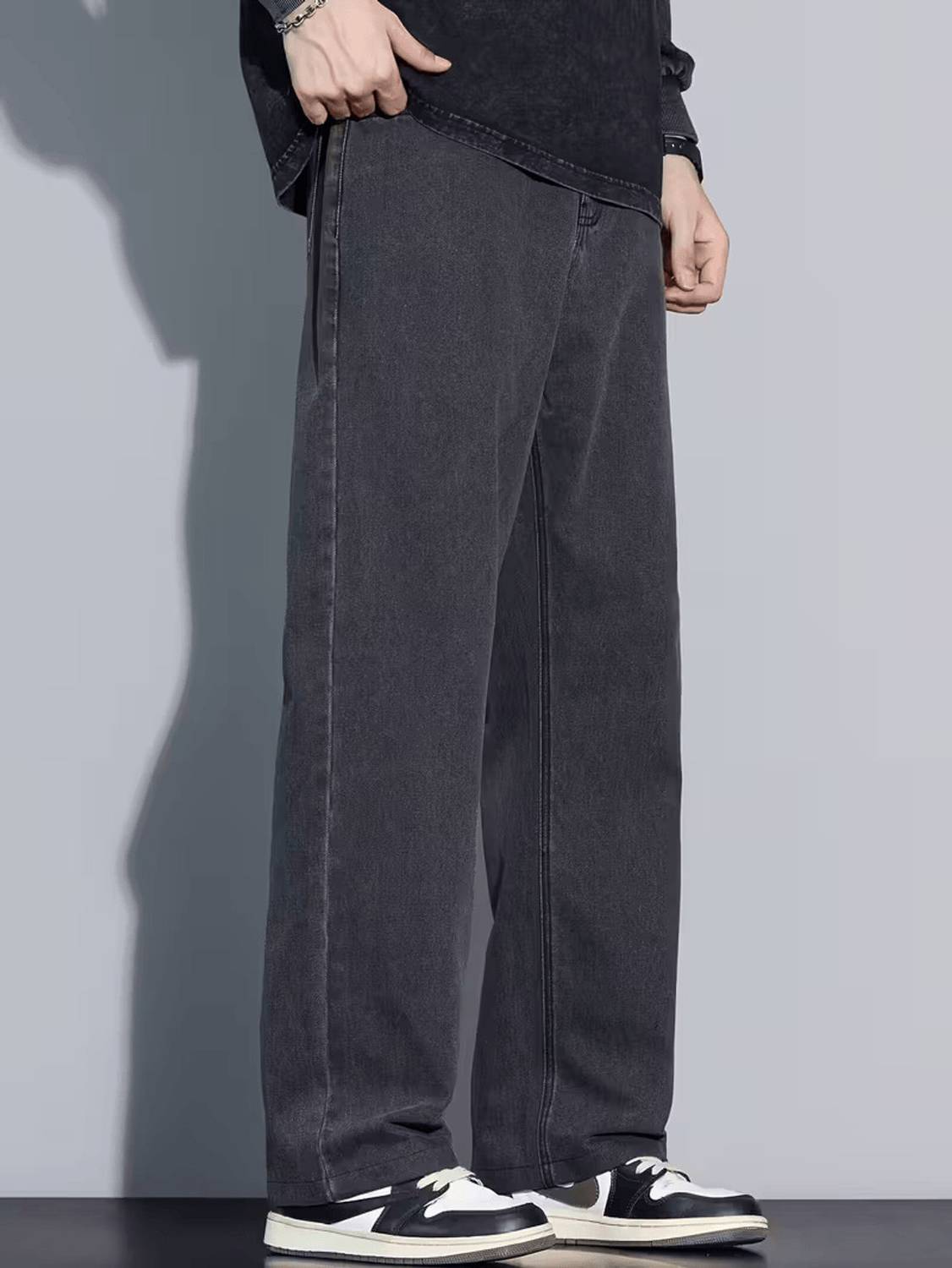 Tashanbaaz Men Dark Grey Jeans - Image 4