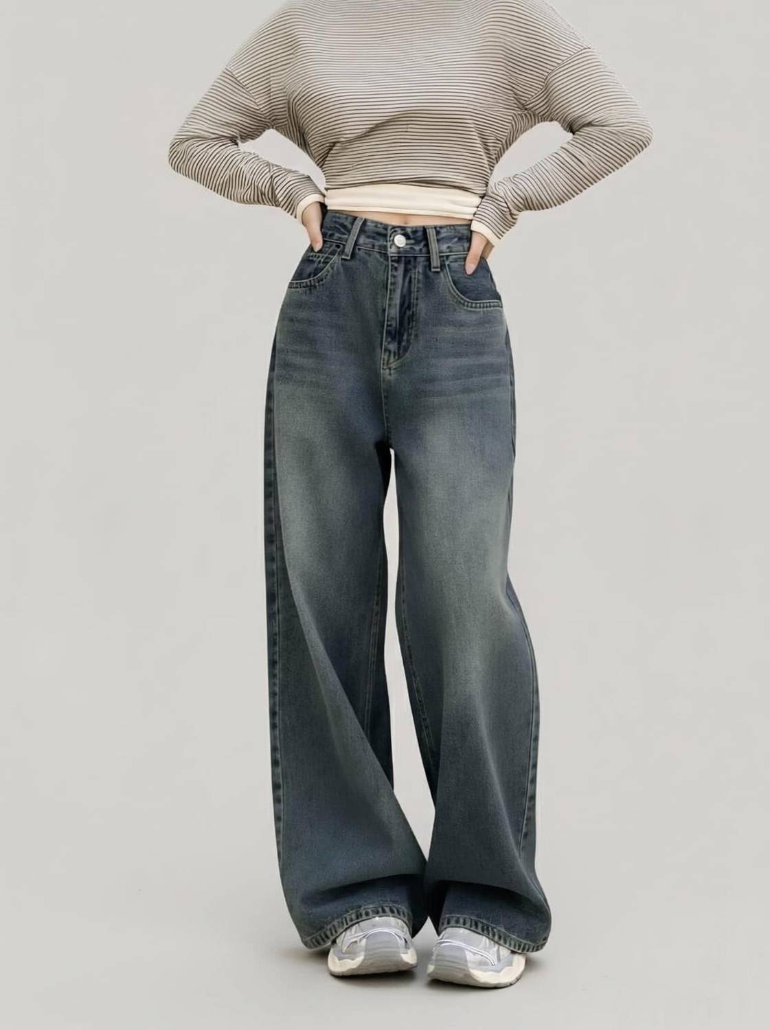 Hunter and Hayes Loose Fit Women Blue Jeans