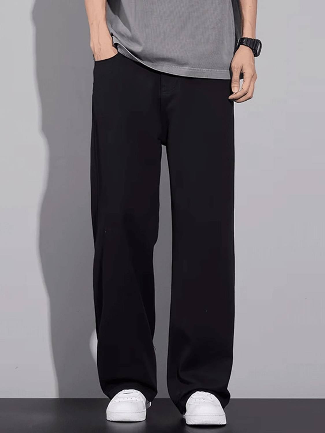 BLACK REY Loose Fit Men Black Jeans - Image 2