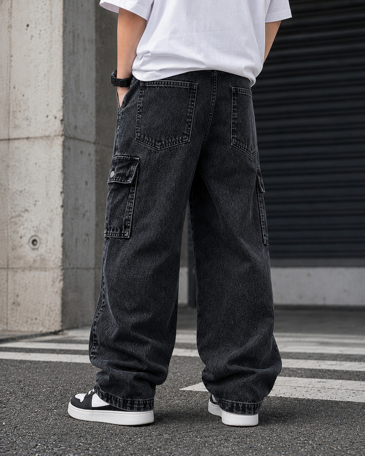 Image of ARTVISION Loose Fit Boys Black Jeans
