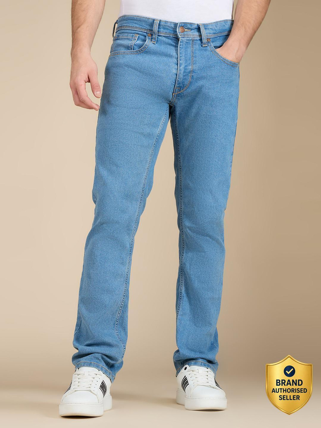 Image of Pepe Jeans Straight Fit Men Blue Jeans