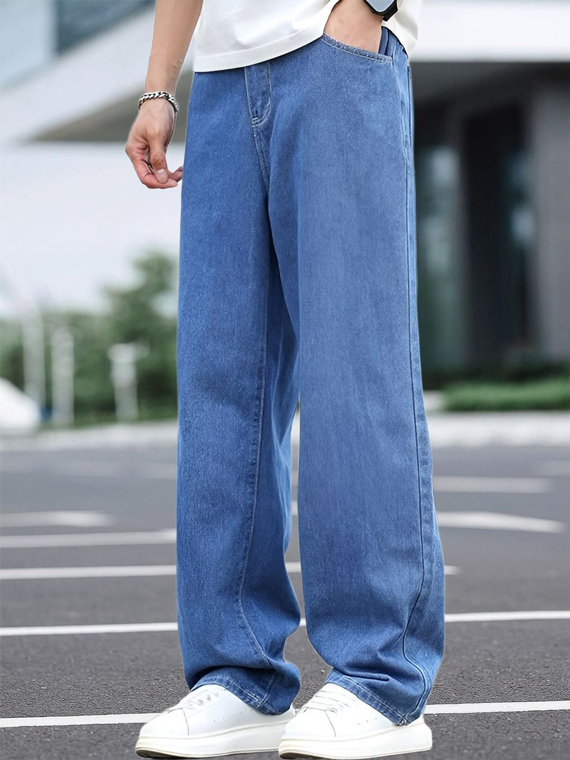 Image of METRONAUT Loose Fit Men Blue Jeans