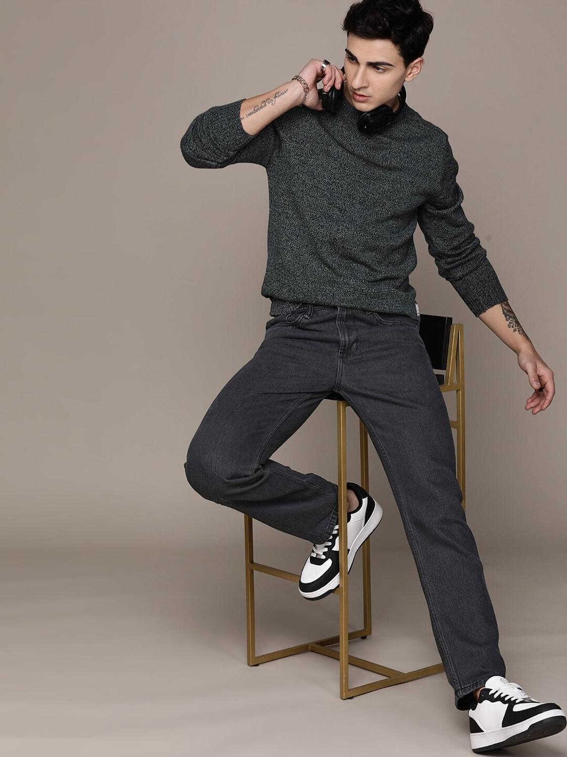 Image of Roadster Regular Men Black Jeans