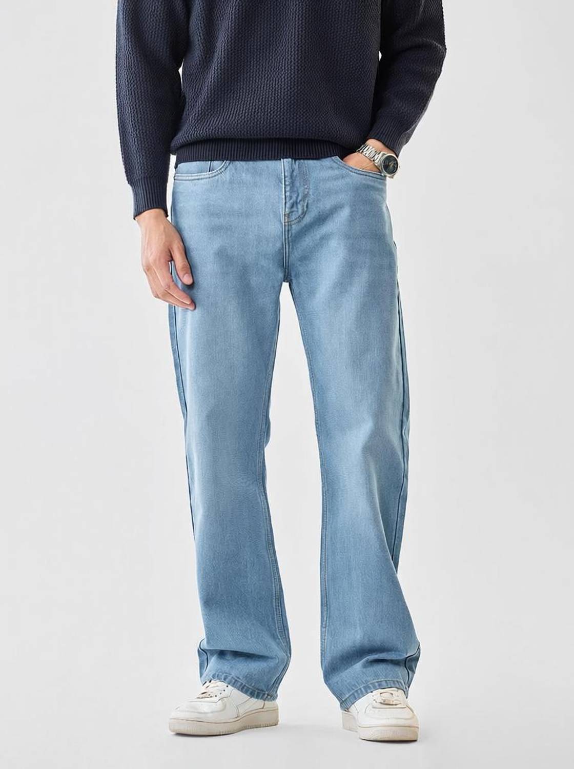 Snitch Straight Fit Men Light Blue Jeans