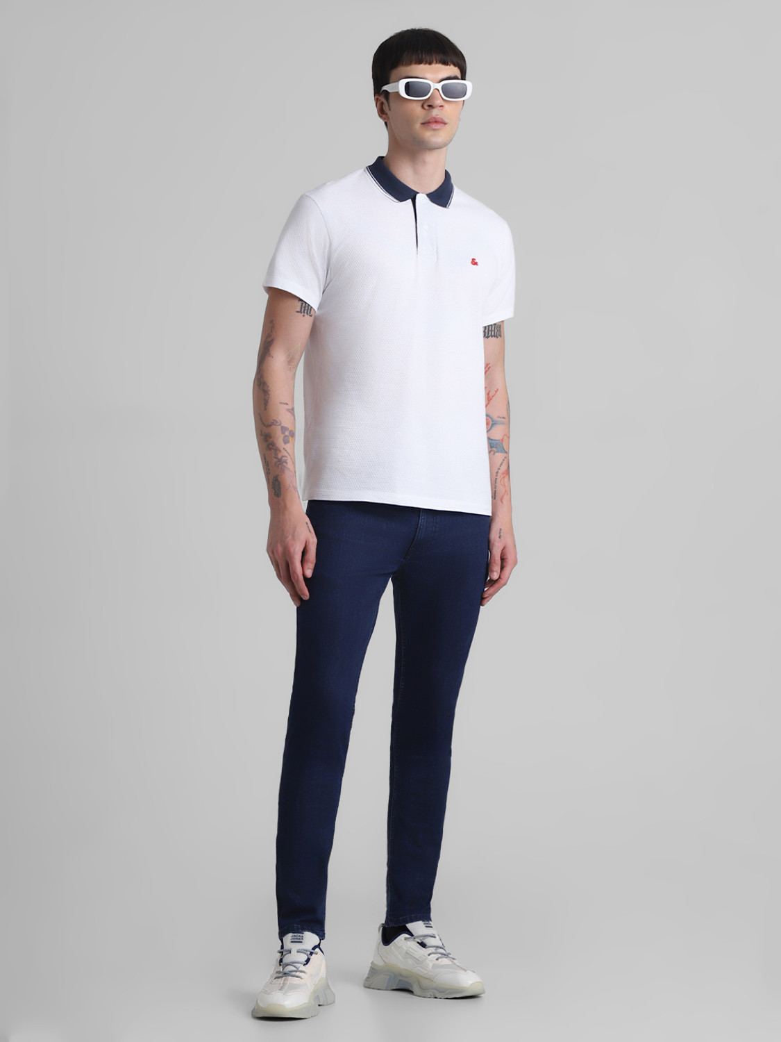 Image of JACK & JONES Skinny Men Dark Blue Jeans