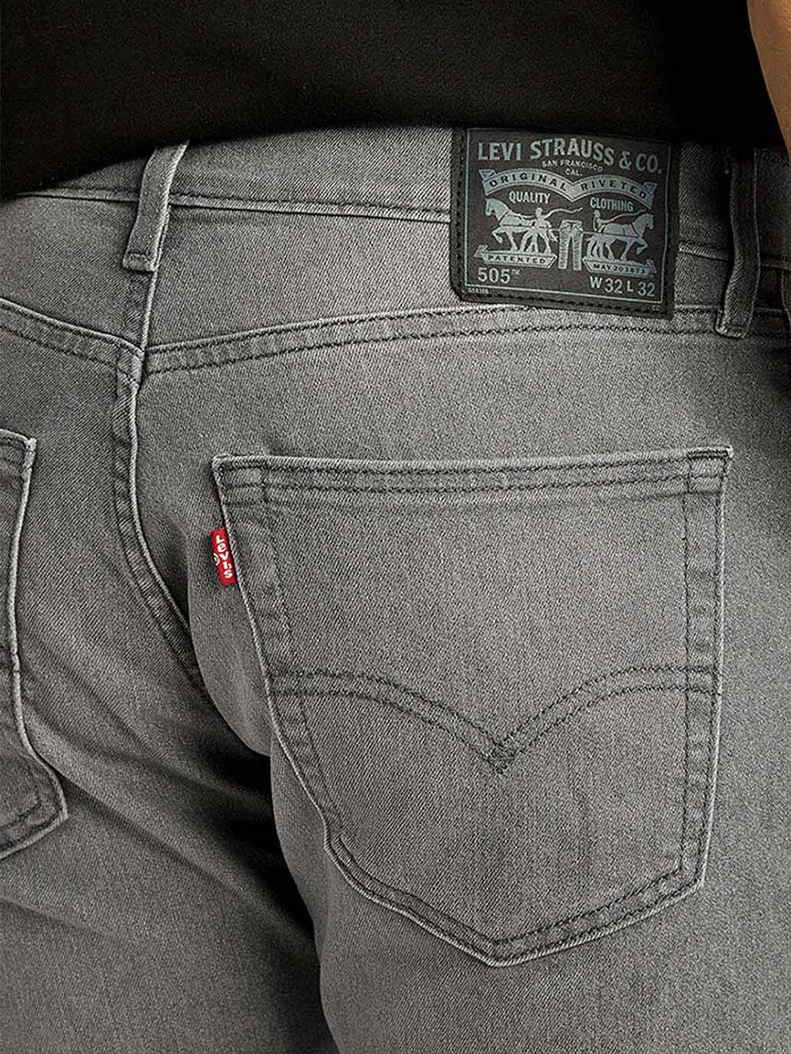 Image of LEVI'S Straight Fit Men Grey Jeans