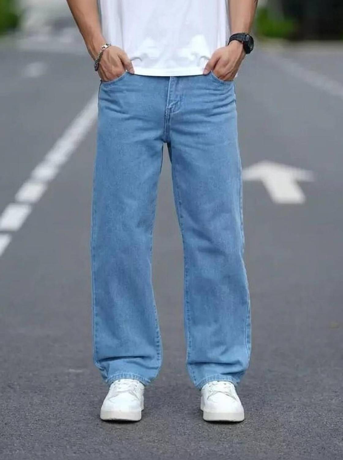RABEZO DENIM Loose Fit Men Light Blue Jeans