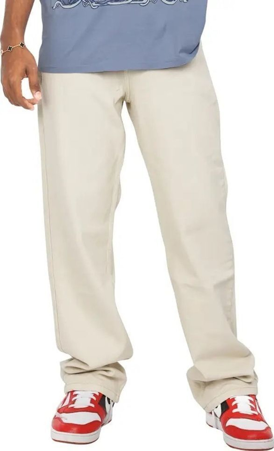 Image of WAYKING Loose Fit Men Beige Jeans