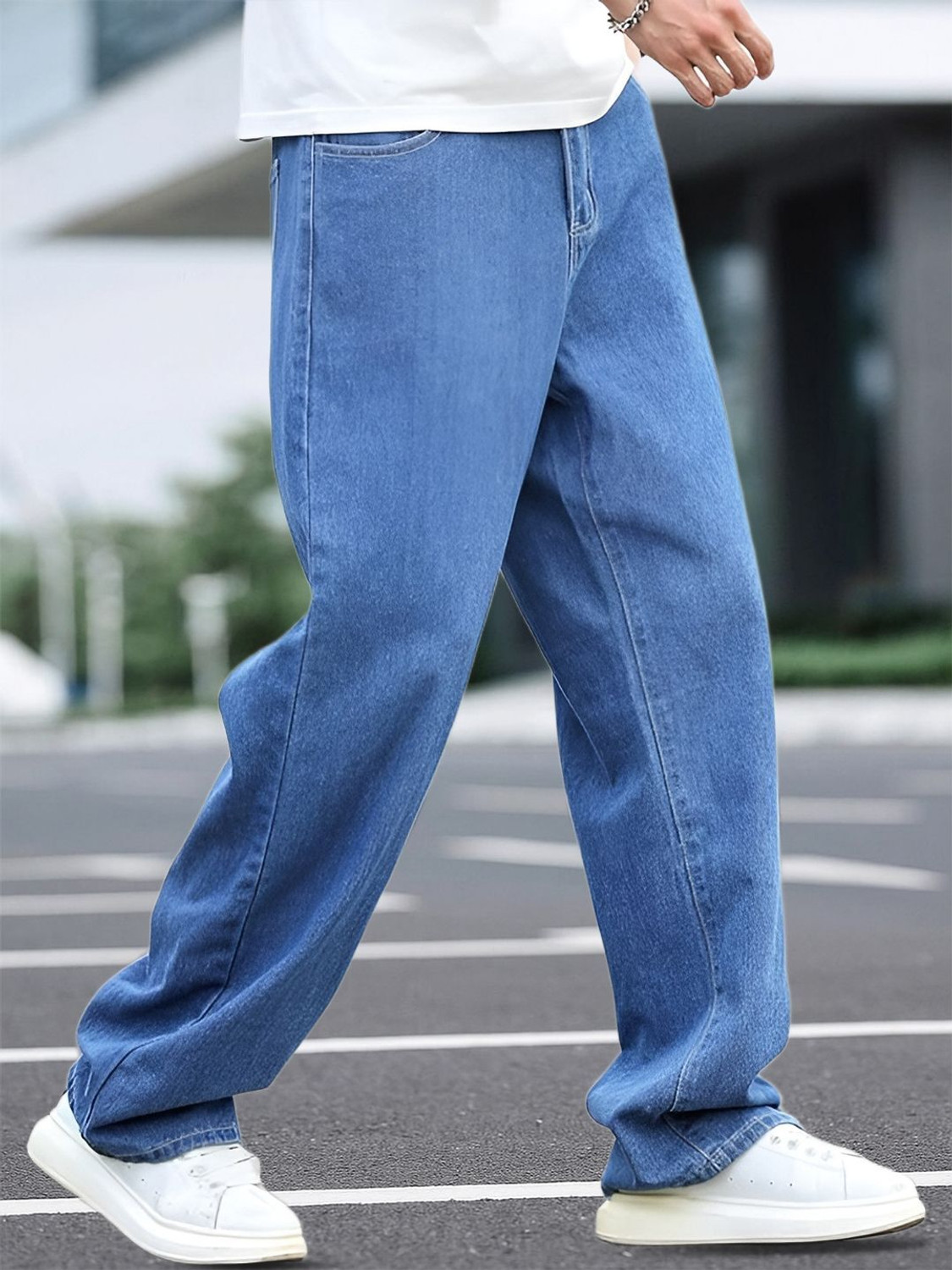 Image of METRONAUT Loose Fit Men Blue Jeans