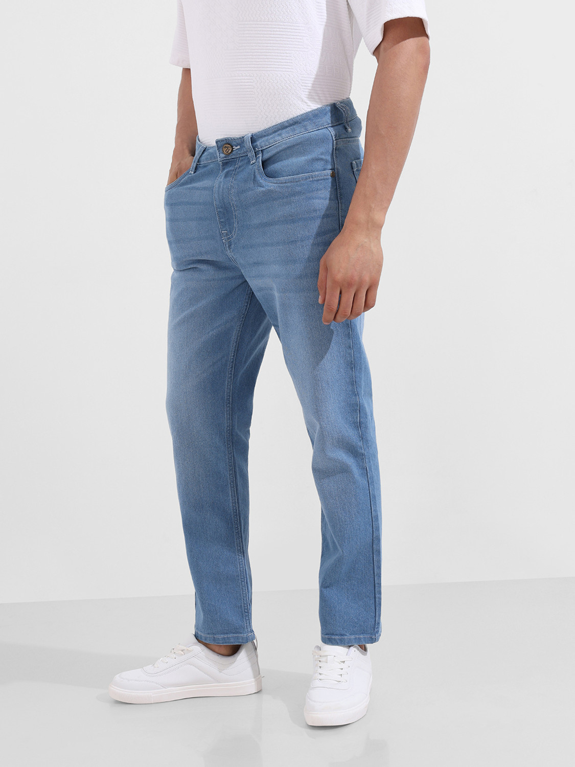 Image of The Indian Garage Co. Straight Fit Men Blue Jeans