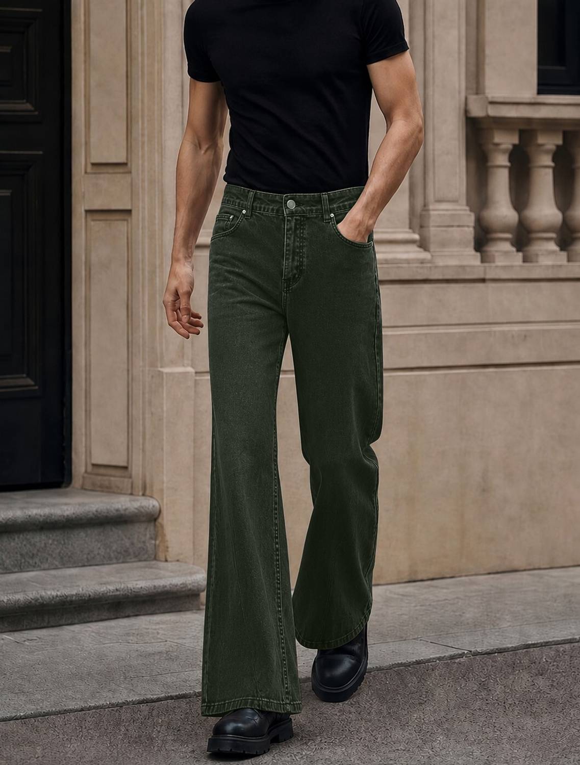 MOTREX Boot-Leg Men Dark Green Jeans - Image 2