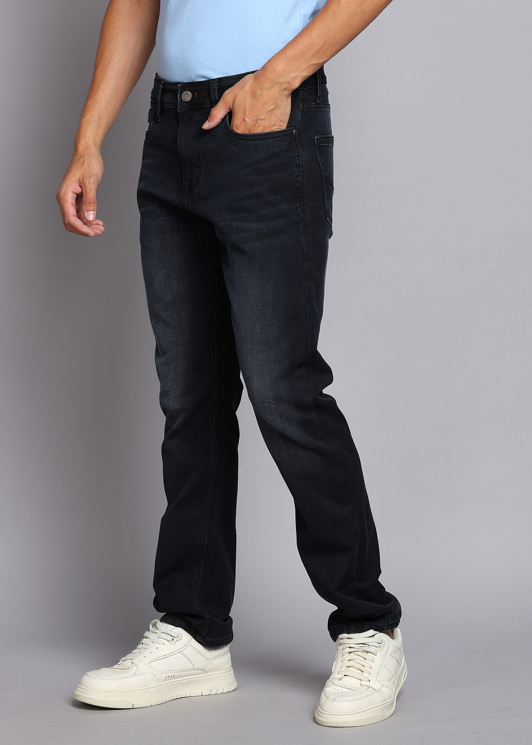 Image of KILLER Straight Fit Men Dark Blue Jeans