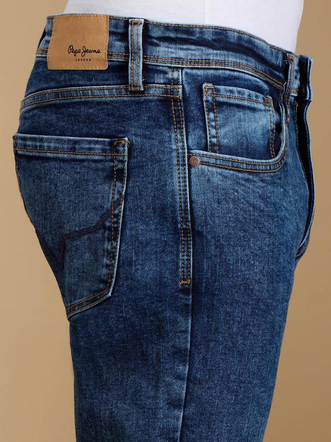Image of Pepe Jeans Men Boot-Leg Mid Rise Black Jeans