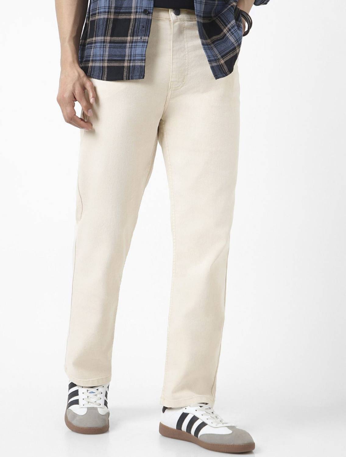 Zaba Denim Loose Fit Men Beige Jeans - Image 5