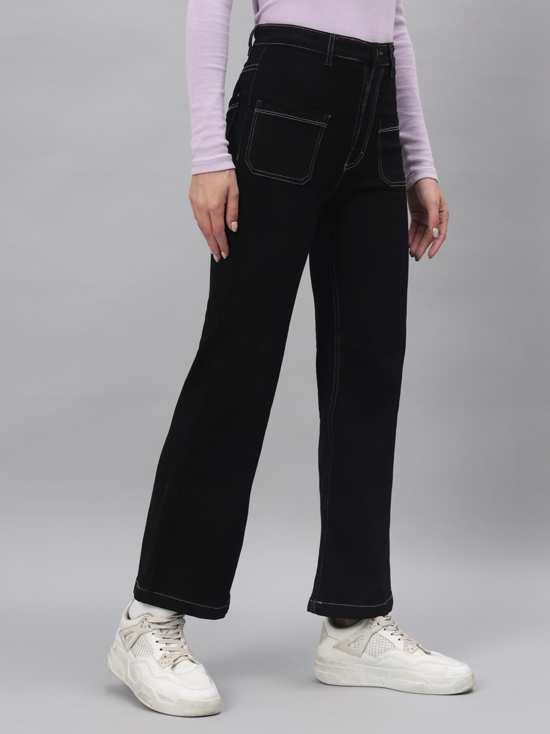 Image of Roadster Boot-Leg Women Black Jeans