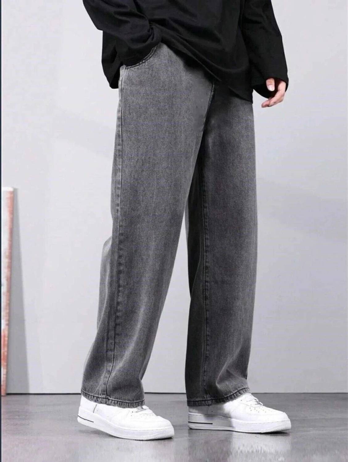 James Webb Loose Fit Men Grey Jeans - Image 3