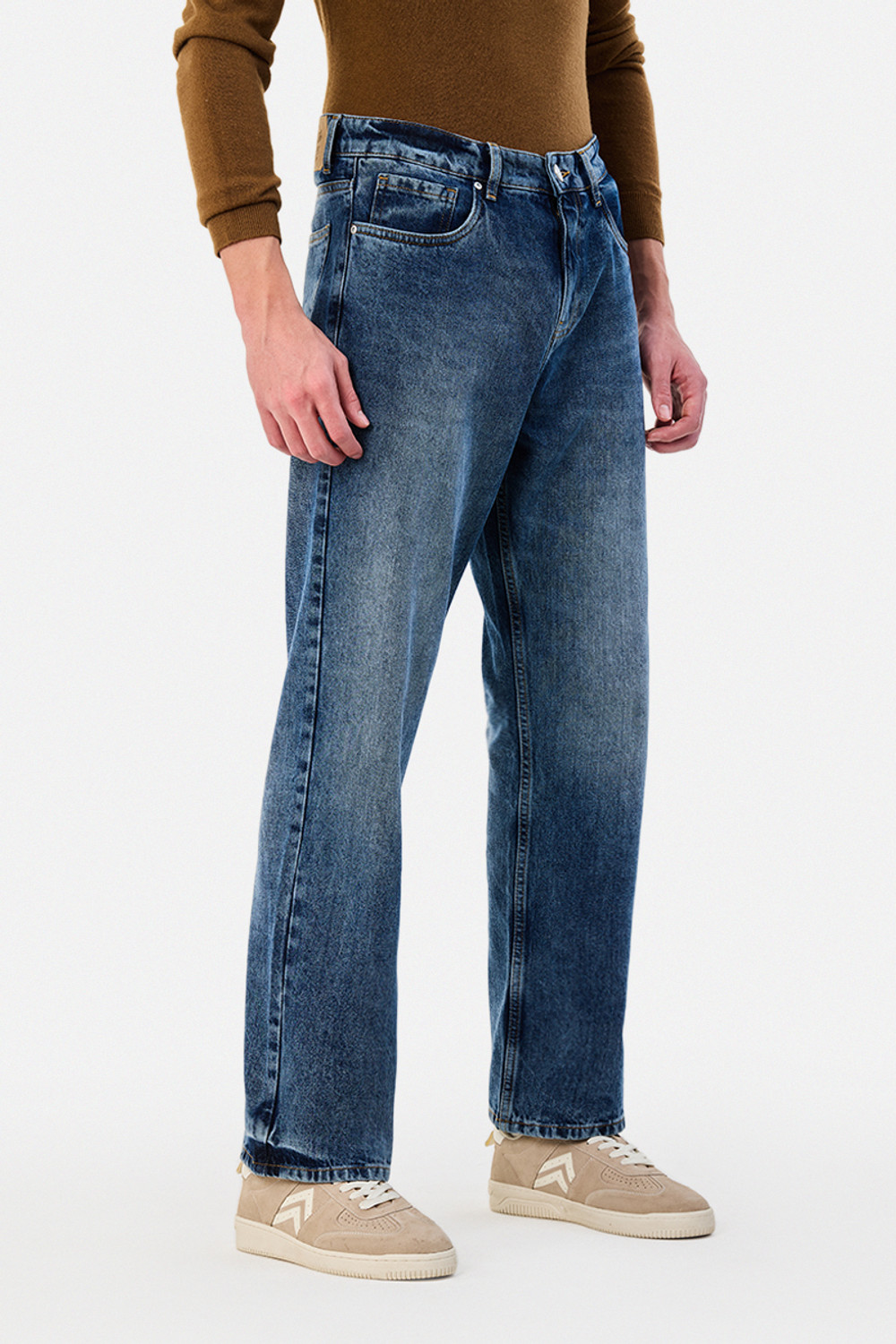 Image of Snitch Straight Fit Men Blue Jeans