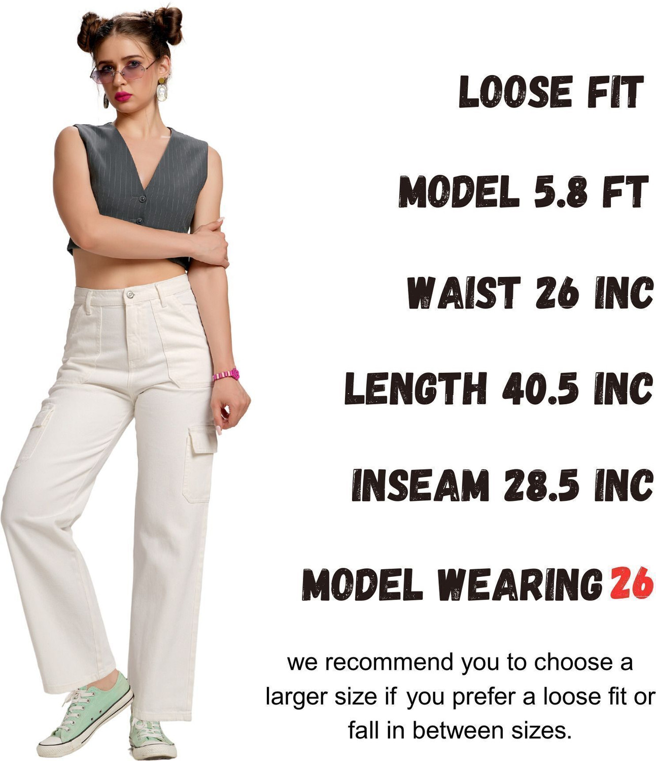 Image of me queen Loose Fit Women White Jeans