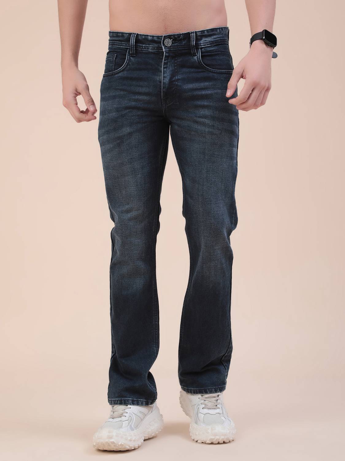 V-MART Boot-Leg Men Dark Blue Jeans