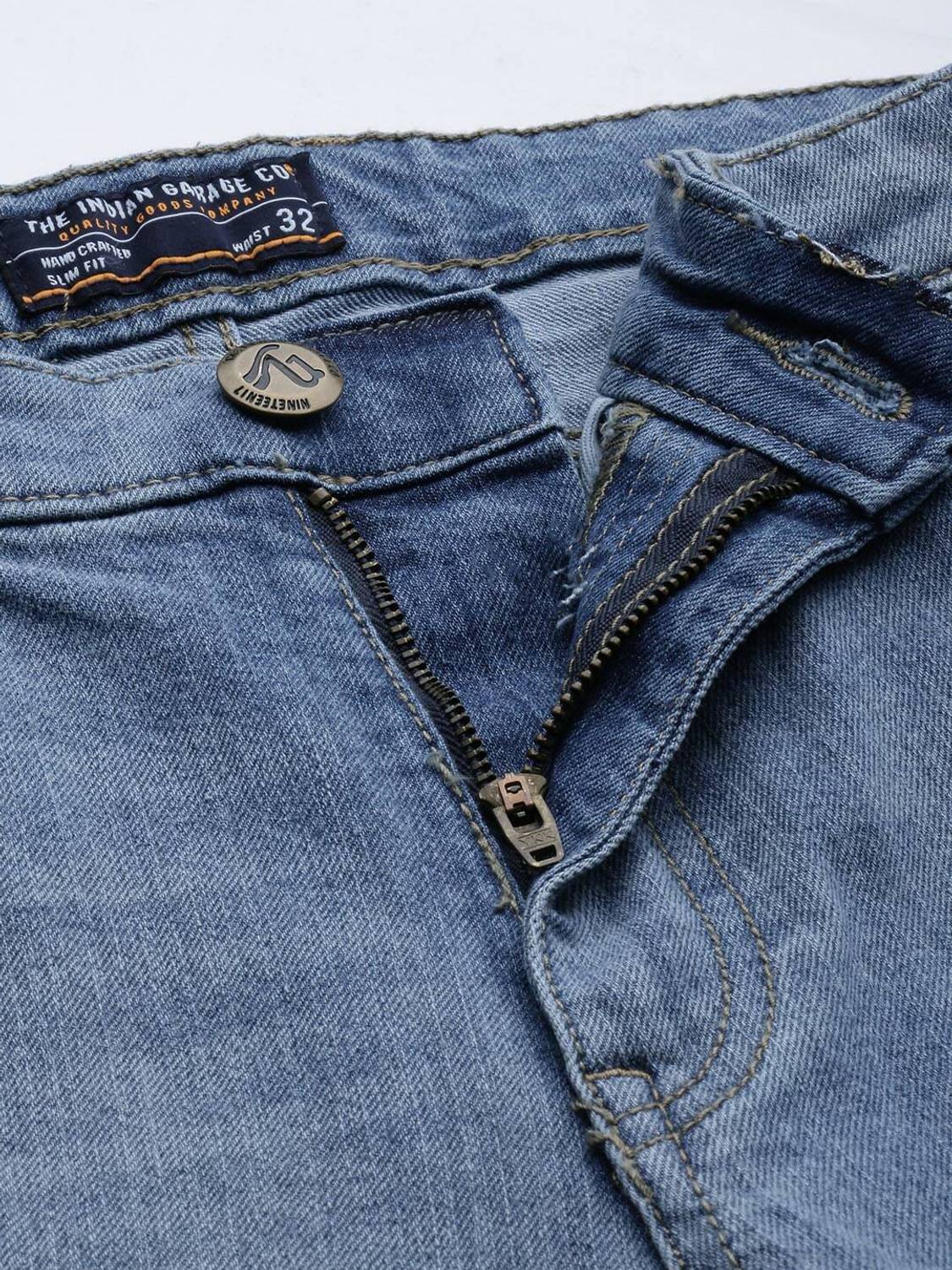 The Indian Garage Co. Slim Men Blue Jeans - Image 5