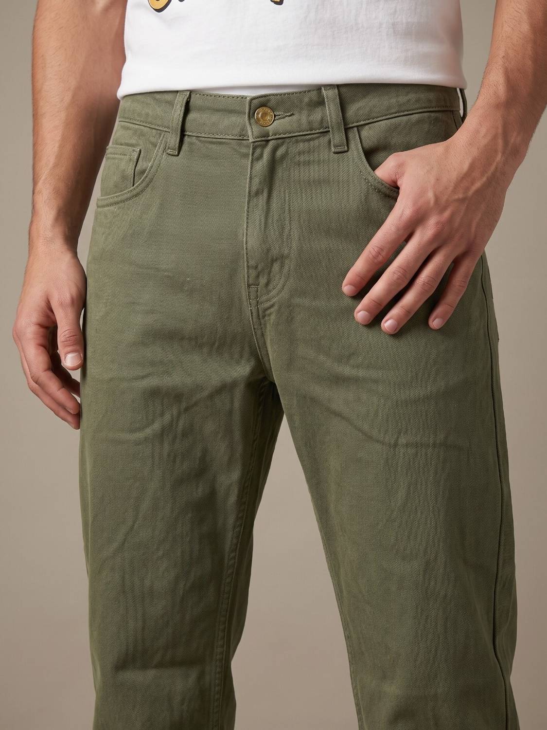 Roadster Regular Men Green Jeans - Image 3