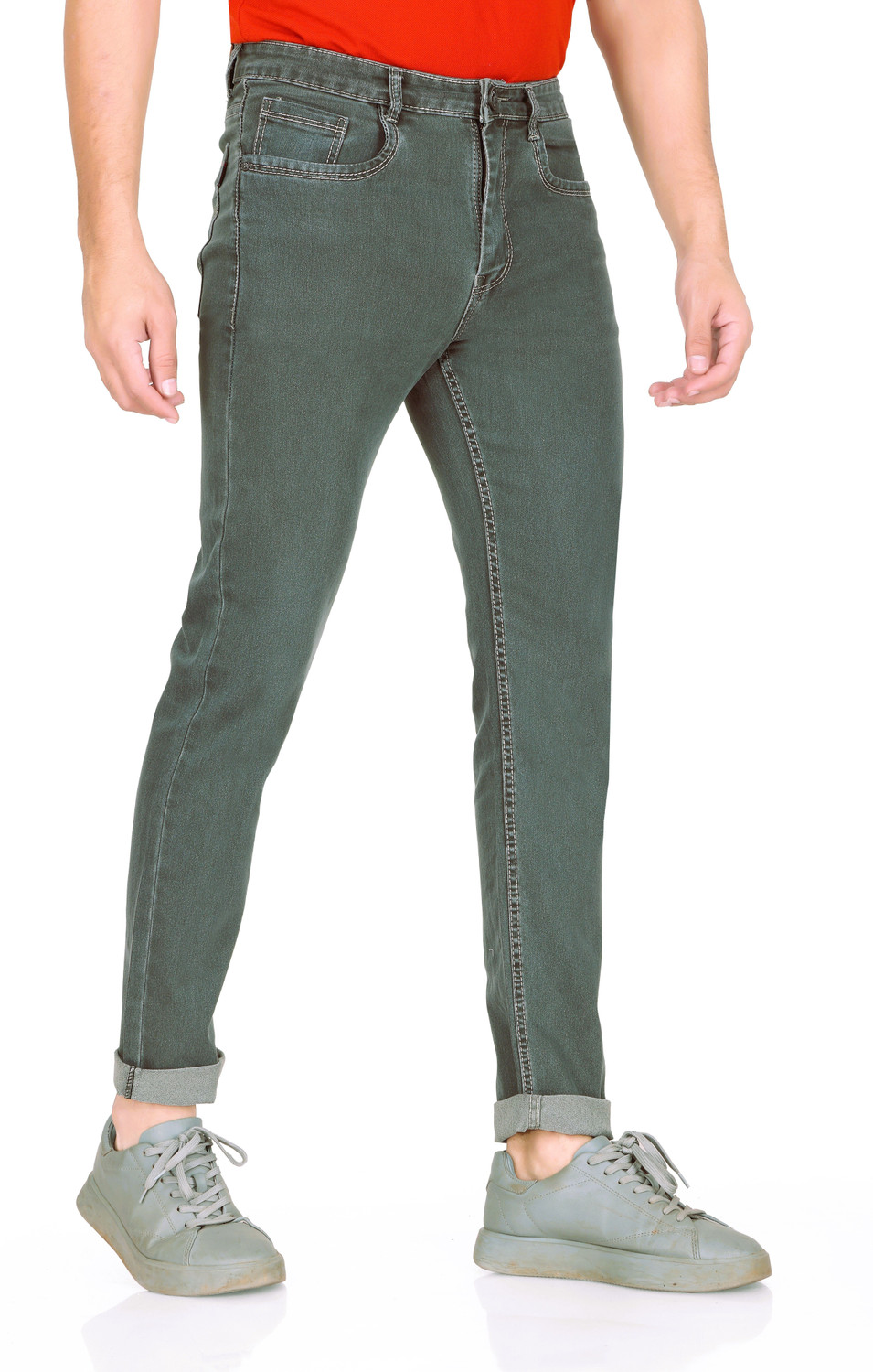 Image of REGY Slim Men Green Jeans