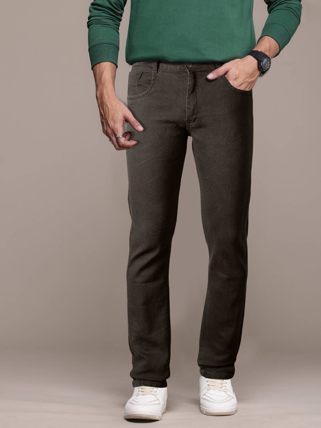 BASE-CROWD Regular Men Brown Jeans