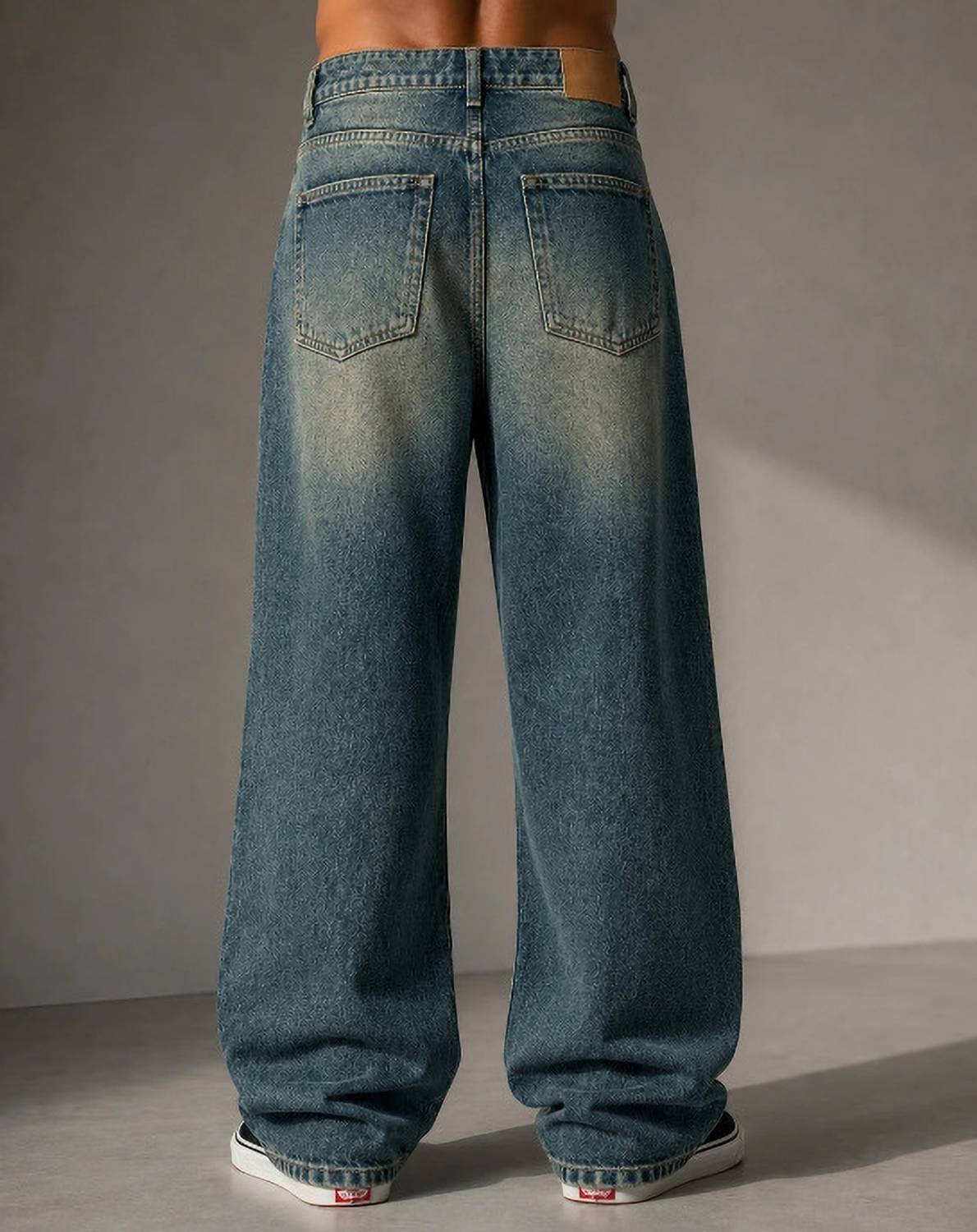Urban Men Blue Jeans Baggy Fit - Image 2