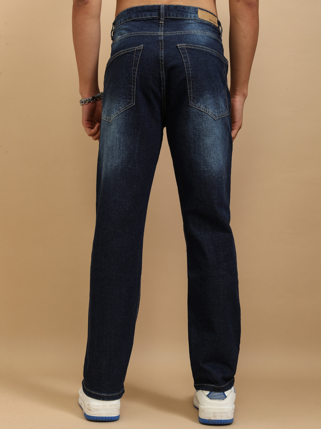 Image of HIGHLANDER Straight Fit Men Dark Blue Jeans