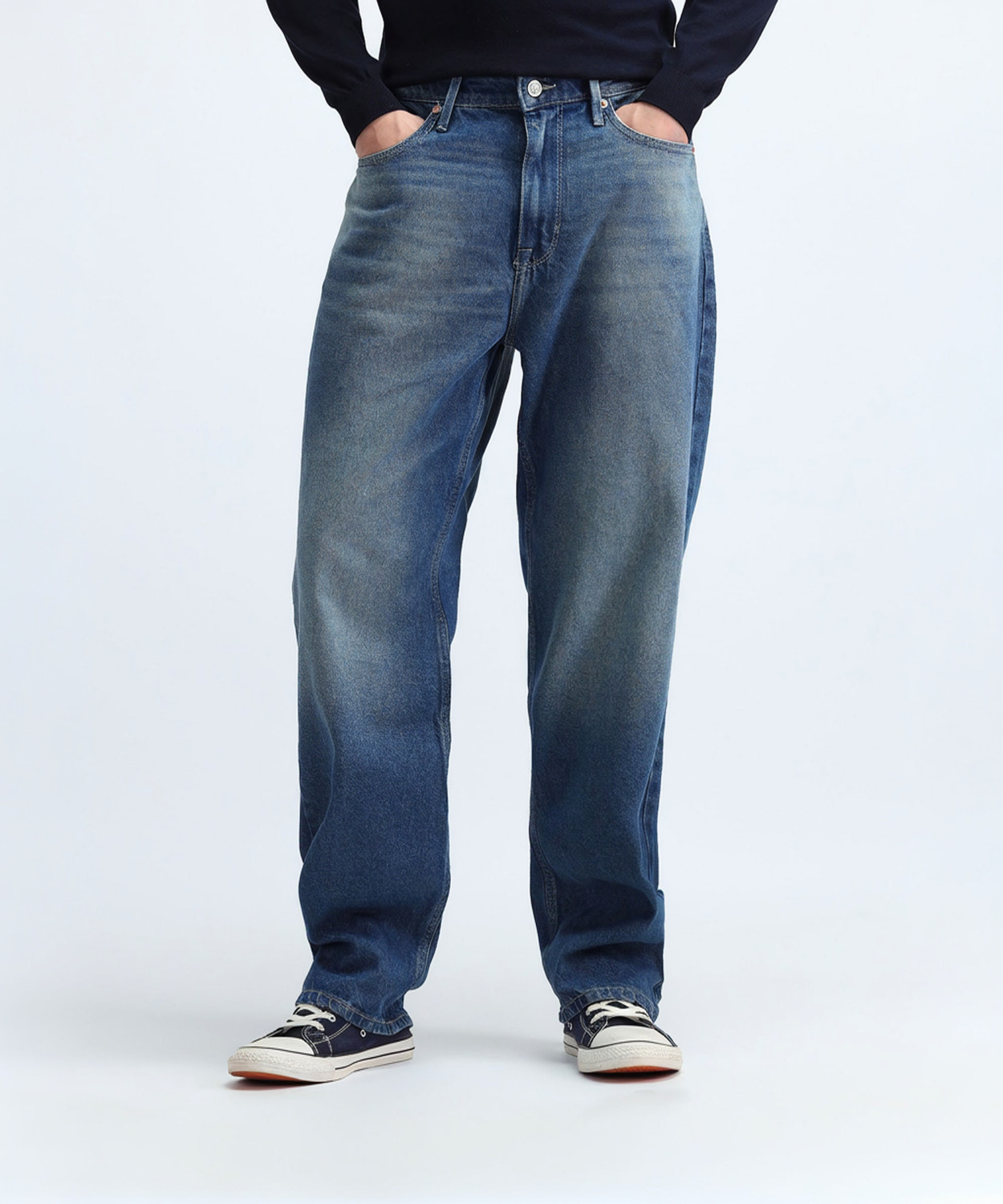 Image of FLYING MACHINE Loose Fit Men Blue Jeans