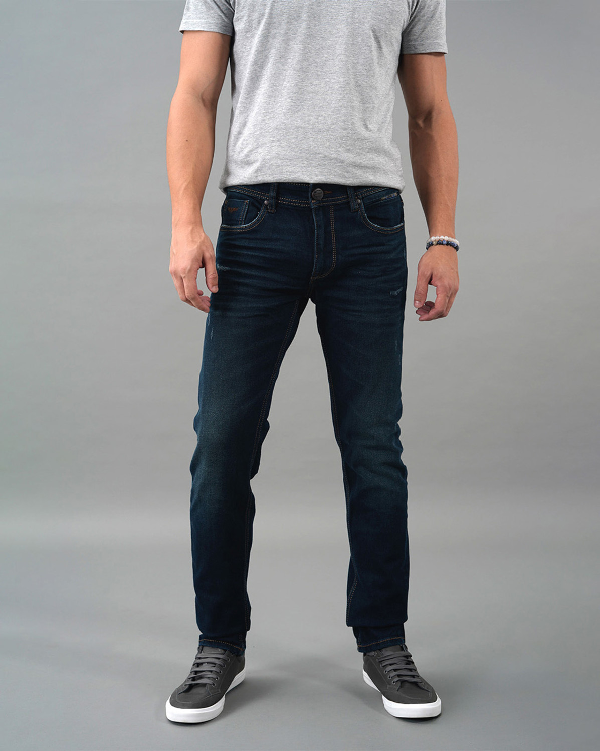 Image of ROOKIES Slim Men Dark Blue Jeans
