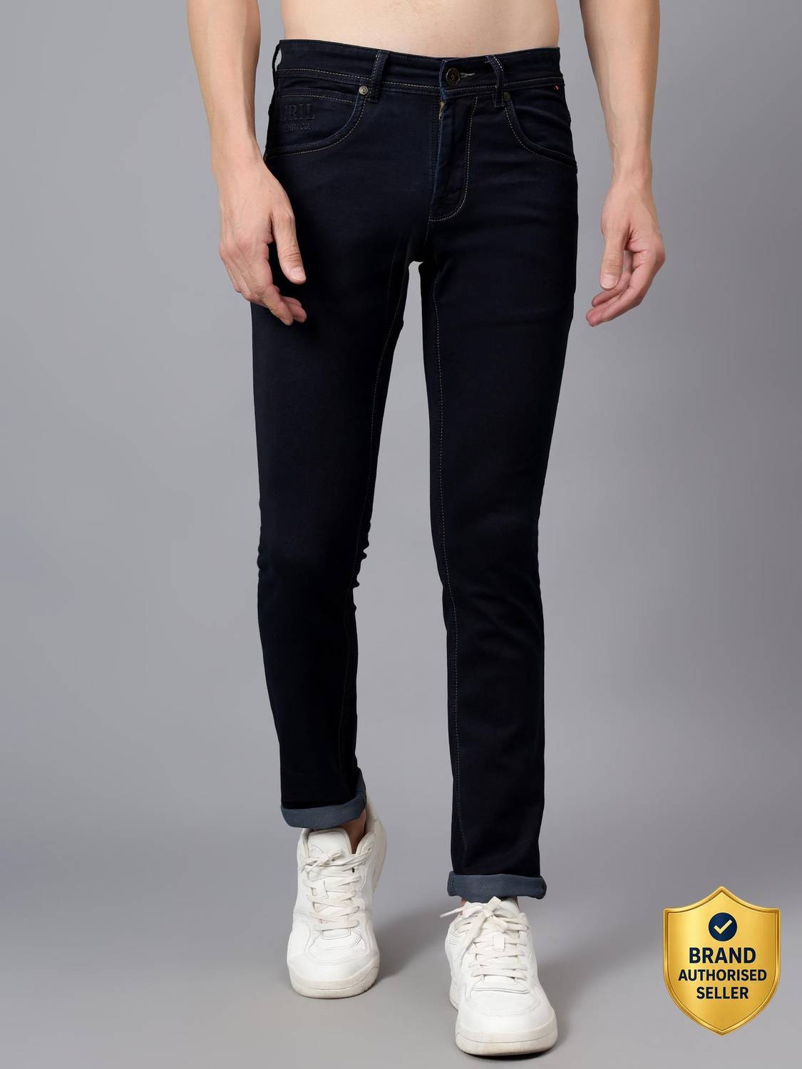 CANTABIL Slim Men Dark Blue Jeans