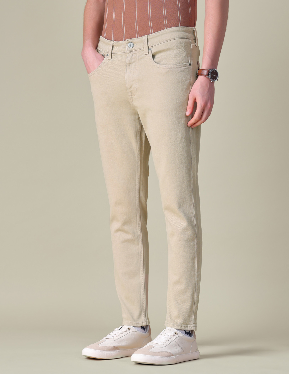 Image of U.S. Polo Assn. Denim Co. Men Regular Mid Rise Brown Jeans