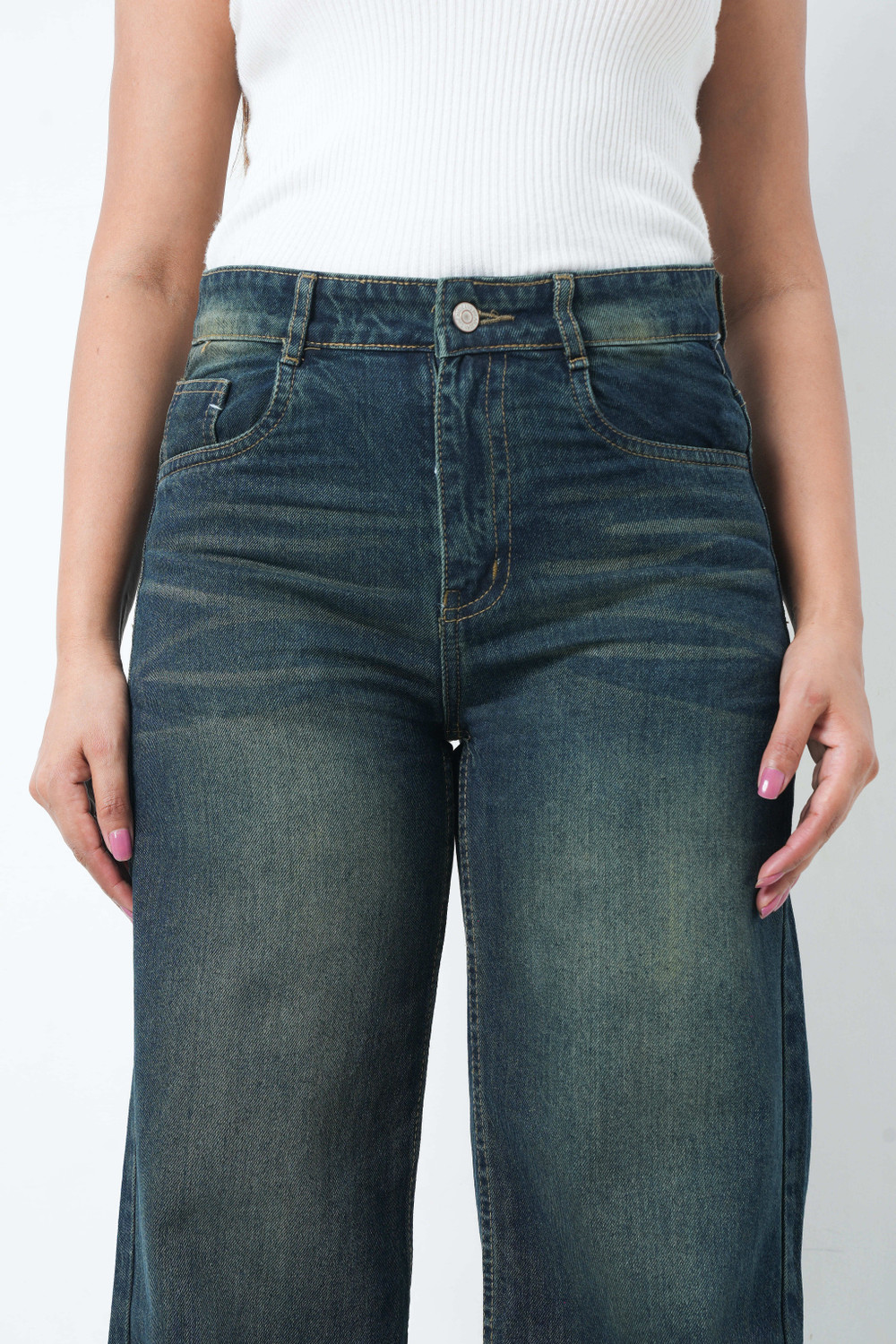 Image of Defrost jeans Loose Fit Women Dark Green Jeans