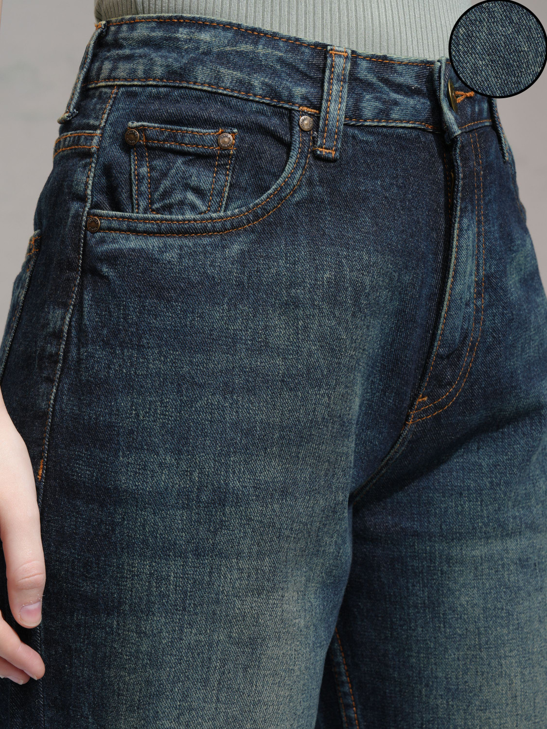 Image of Tokyo Talkies Boot-Leg Women Blue Jeans