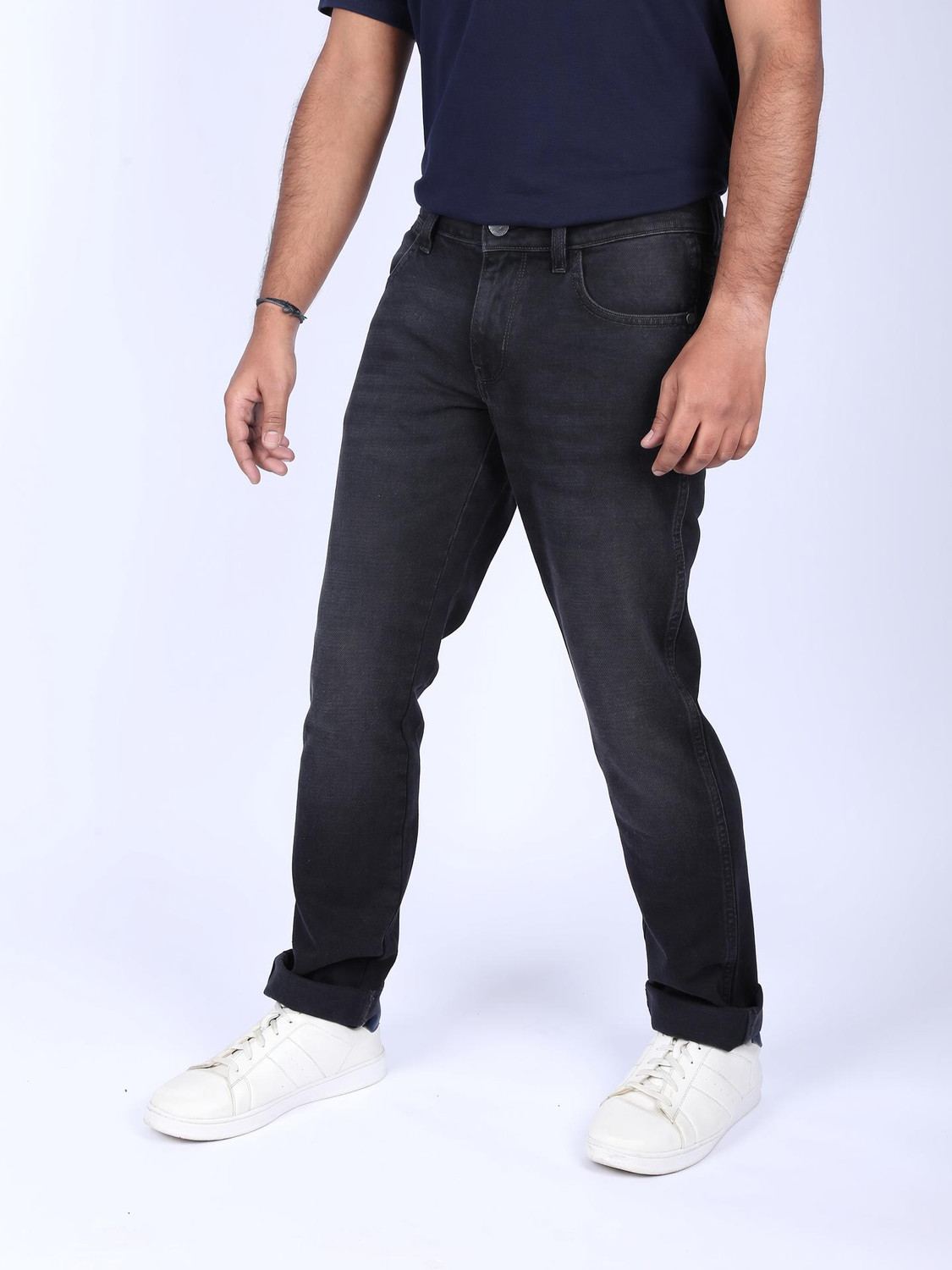 Image of Wrangler Slim Men Black Jeans