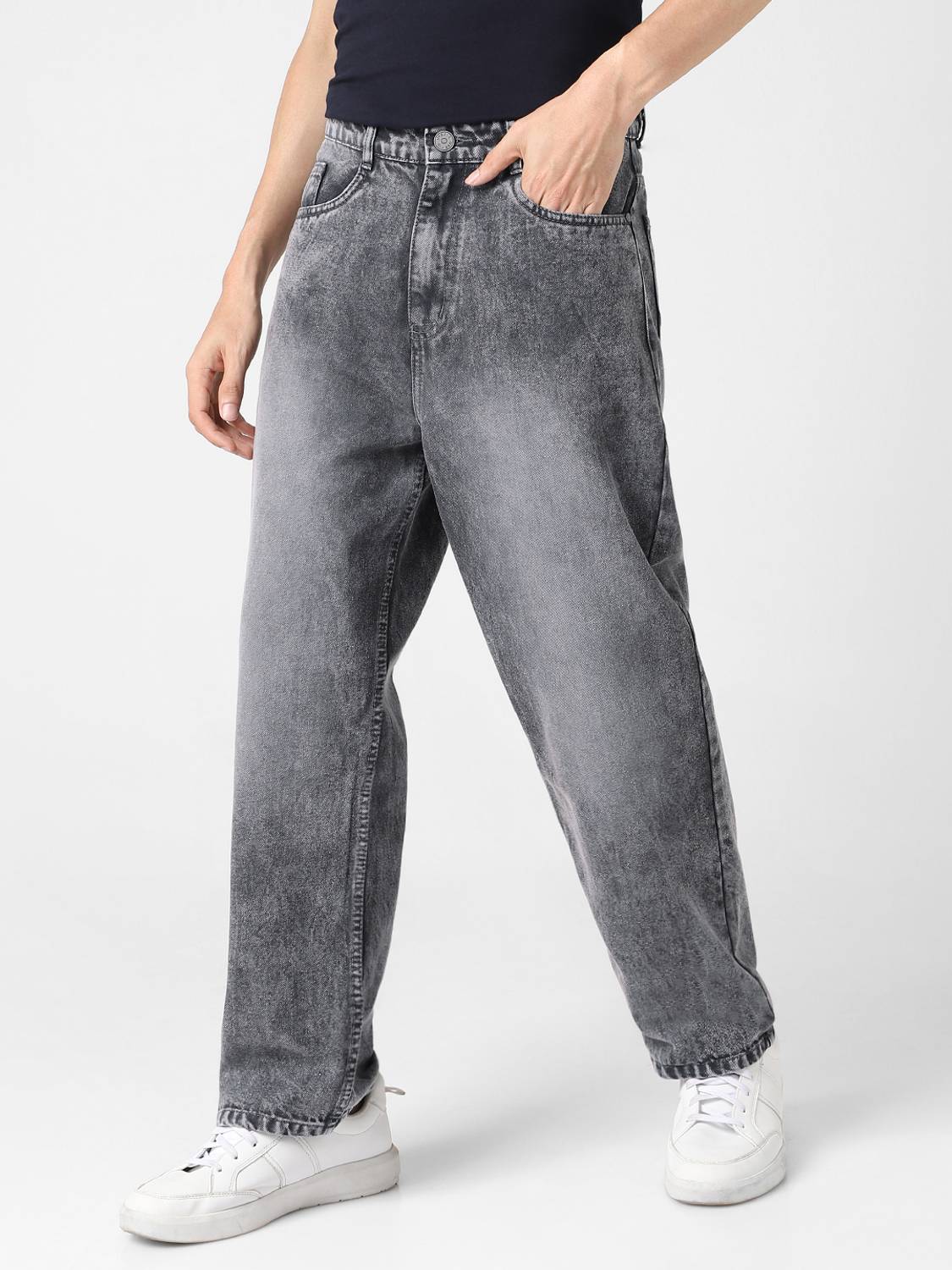 Urbano Fashion Loose Fit Men Grey Jeans - Image 2