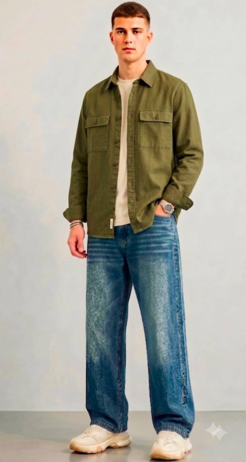 ABC Baggy Fit Men Blue Jeans - Image 3