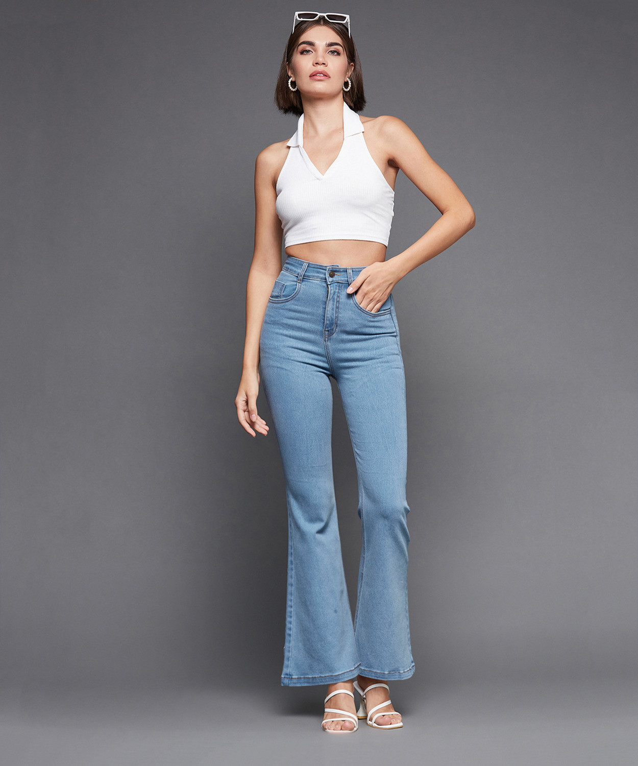 Image of Miss Chase Boot-Leg Women Blue Jeans